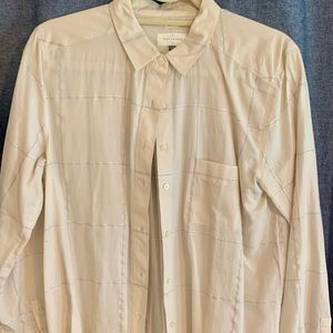 Never worn cream and silver buttondown